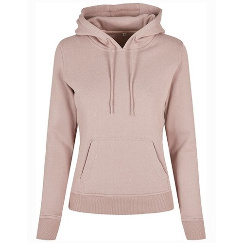 Sudadera orgánica con capucha Build Your Brand para mujer (rosa crepúsculo, 3XL)