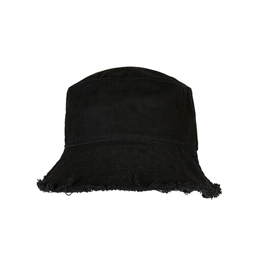 FLEXFIT Open Edge Bucket Hat (Black, One Size)