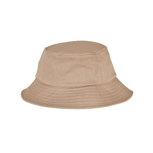 FLEXFIT Kids' Flexfit Sombrero de cubo de sarga de algodón (Khaki, One Size)