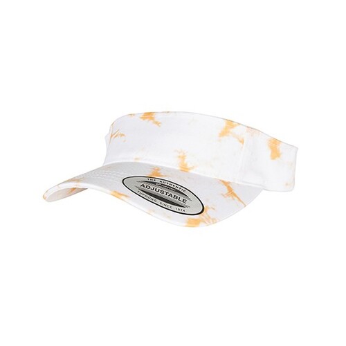 FLEXFIT Batik Dye Curved Visor Cap (Orange-White, One Size)