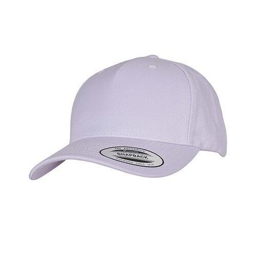 FLEXFIT YP Classics 5-Panel Premium Curved Visor Snapback Cap (Light Purple, One Size)