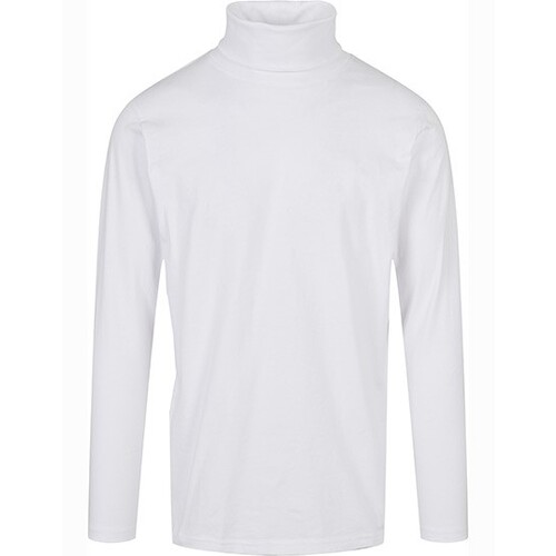 Build Your Brand Turtle Neck Longsleeve (White, XS)