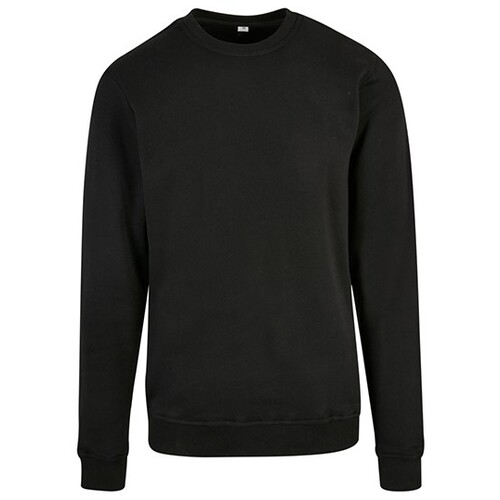 Build Your Brand Organic Basic Crew (Black, 5XL)