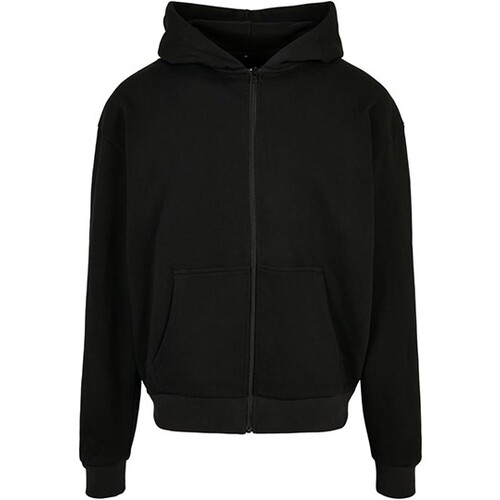 Build Your Brand Ultra Heavy Zip Hoody (Black, L)