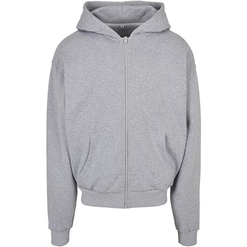 Build Your Brand Ultra Heavy Zip Hoody (Heather Grey, 5XL)