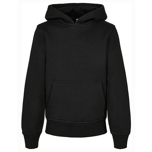 Build Your Brand Kids' Organic Basic Hoody (Black, 122/128)