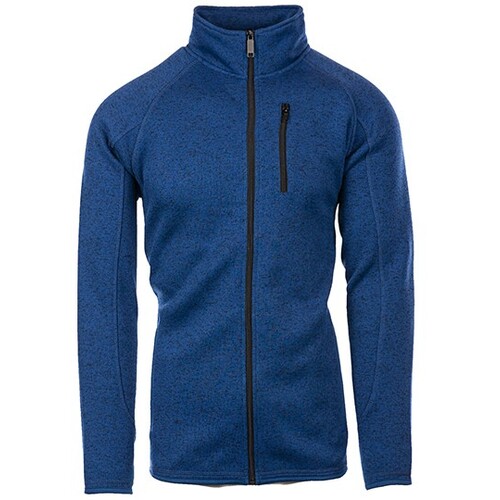 Burnside Men's Full Zip Sweater Knit Jacket (Heather Navy, XL)