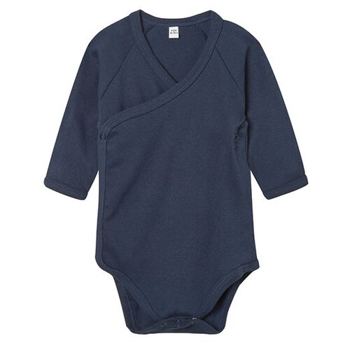 Babybugz Bébé Body Kimono à manches longues (Nautical Navy, 0-3 Monate)