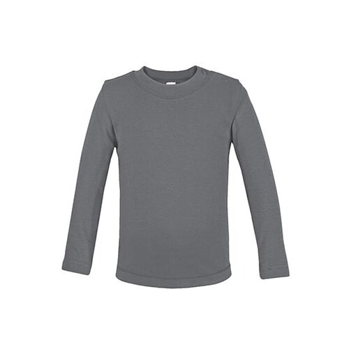 Link Kids Wear Organic Long Sleeve Baby T-Shirt (Heather Grey, 86-92)