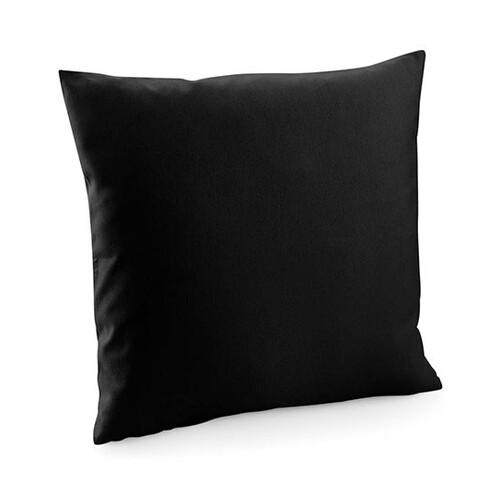 Westford Mill Fairtrade Cotton Canvas Cushion Cover (Black, 40 x 40 cm)