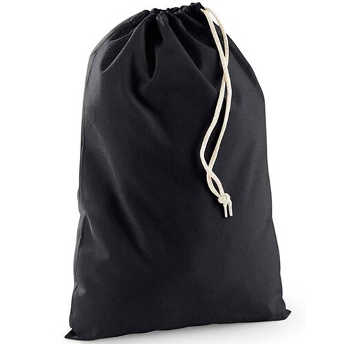 Westford Mill Recycled Cotton Stuff Bag (Black, S (25 x 30 cm))