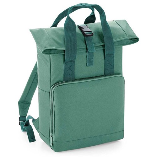 BagBase Twin Handle Roll-Top Backpack (Sage Green, 28 x 38 x 12 cm)