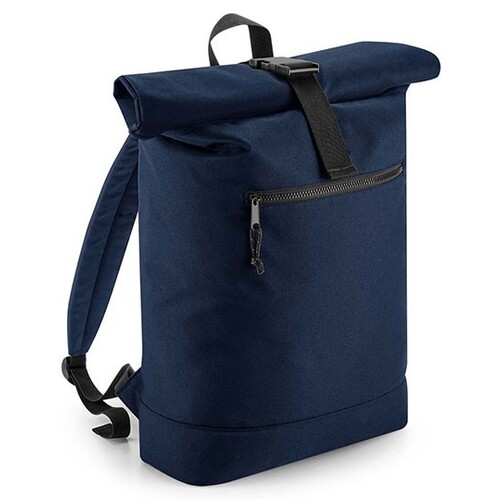 BagBase Recycled Roll-Top Backpack (Navy, 32 x 44 x 13 cm)