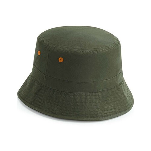 Chapeau à pois en polyester recyclé Beechfield (Olive Green, L/XL)