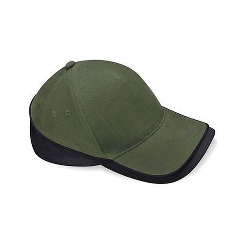 Beechfield Teamwear Competition Cap (Olive Green, Black, One Size)