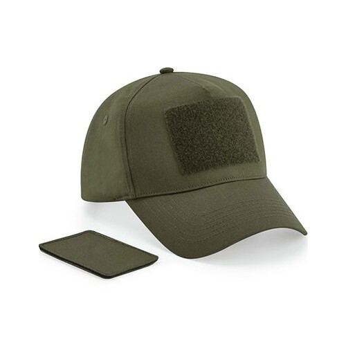 Beechfield Removable Patch 5 Panel Cap (Military Green, One Size)