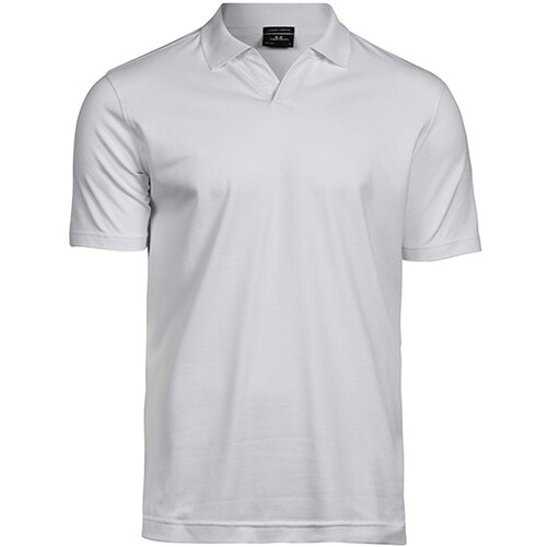 Tee Jays Luxury Stretch V-Neck Polo (White, 3XL)