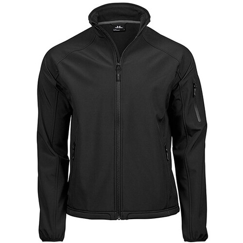 Tee Jays Men's Lightweight Performance Softshell Jacket (Black, 5XL)