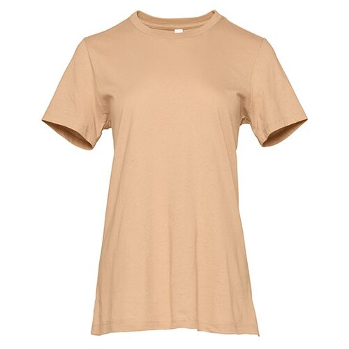 Camiseta de manga corta de punto relajado para mujer Bella (Sand Dune, M)