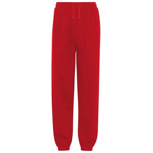 Neutral - Pantaloni felpati unisex con polsino elastico (rosso, L)