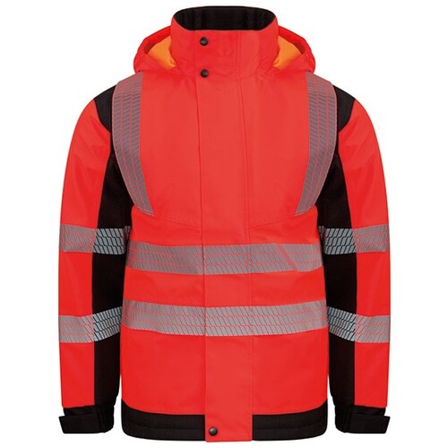 Korntex Premium Printable Hi-Vis Softshell Safety Jacket Copenhagen (Signal Red, Black, S)