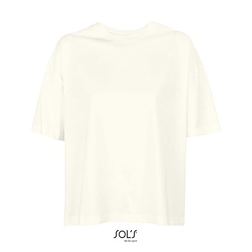 SOL'S Women's Boxy Oversized T-Shirt (Creamy White, S)