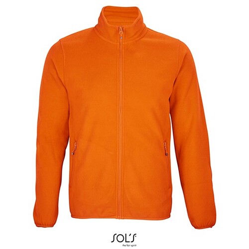 SOL'S Men's Factor Zipped Fleece Jacket (Orange, L)