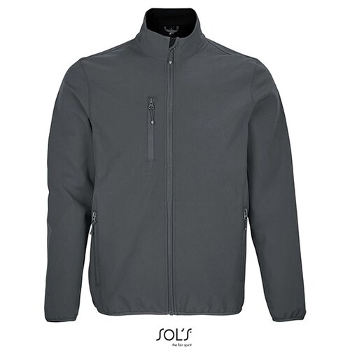 SOL'S Men's Falcon Zipped Softshell Jacket (Charcoal Grey (Solid), 4XL)