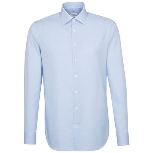 Seidensticker Chemise Homme Slim Fit Check/Stripes Manches Longues (Check Light Blue - White, 38)