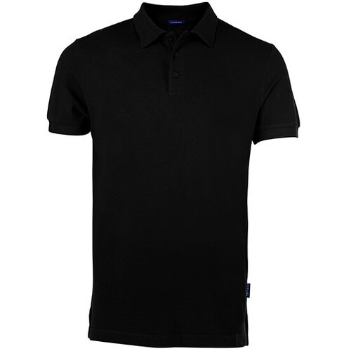 HRM Men's Luxury Polo (Black, 6XL)