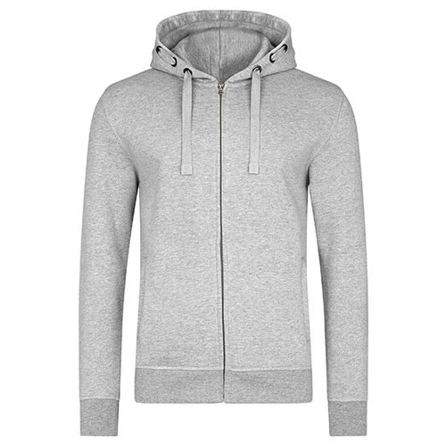 HRM Men's Premium Hooded Jacket (Grey Melange, 6XL)