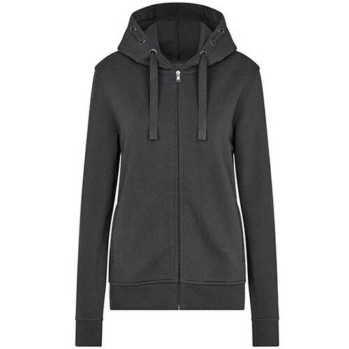 Chaqueta con capucha HRM Premium, Mujer (Gris oscuro, S)