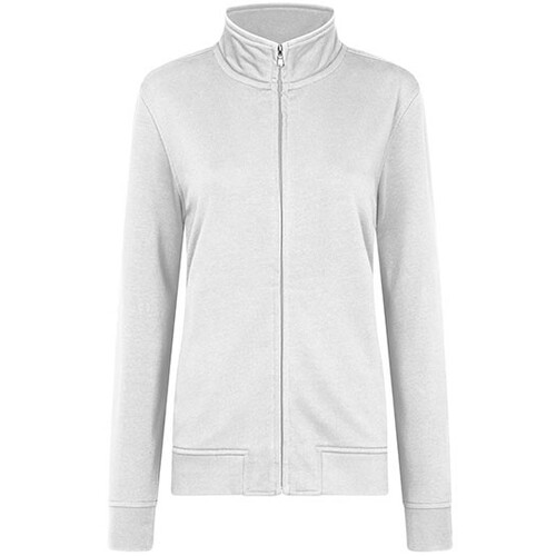 Chaqueta de chándal HRM Premium con cremallera completa para mujer (blanca, 4XL)