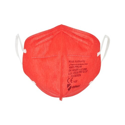 Virshields® Filtering Half Mask FFP2 NR (Pack of 10) (Red, 210 x 260 mm)