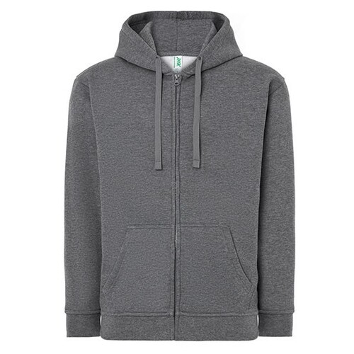 JHK Zipped Hooded Sweater (Dark Grey Melange, S)