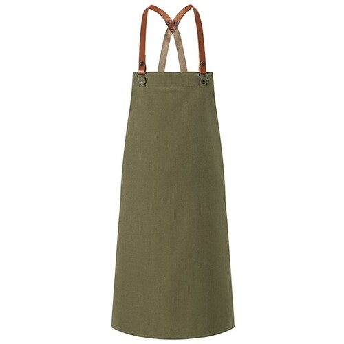 Karlowsky Bib Apron Green Generation (Moss Green (ca. Pantone 4229C), 70 x 85 cm)