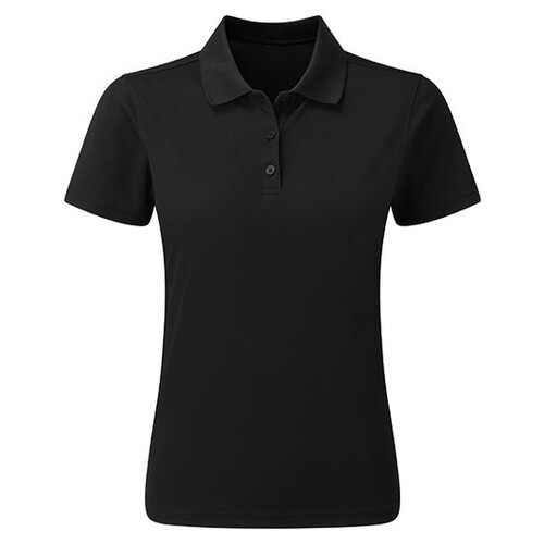Polo sostenibile tinta in massa da donna di Premier Workwear (Black (ca. Pantone Black C), XS)