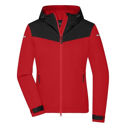 James&Nicholson Ladies´ Allweather Jacket (Light Red, Black, Light Red, XXL)