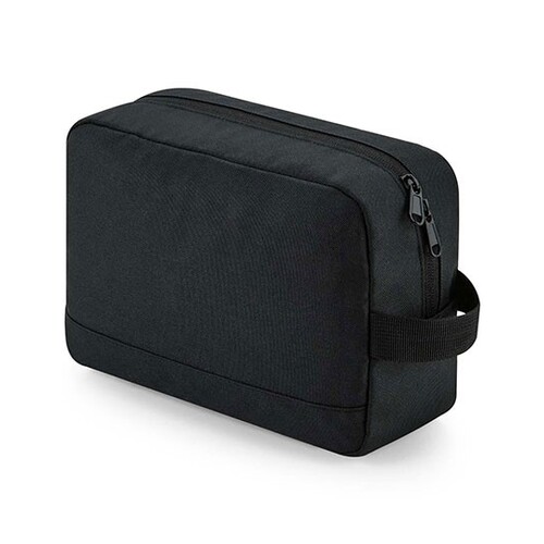 BagBase Recycled Essentials Wash Bag (Black, 24 x 17 x 9 cm)