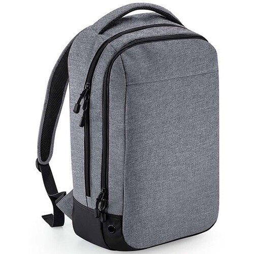 BagBase Athleisure Sports Backpack (Grey Marl, Black, 30 x 50 x 18 cm)