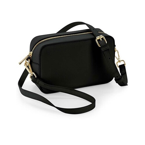 BagBase Boutique Structured Cross Body Bag (Black, 21 x 13 x 7 cm)