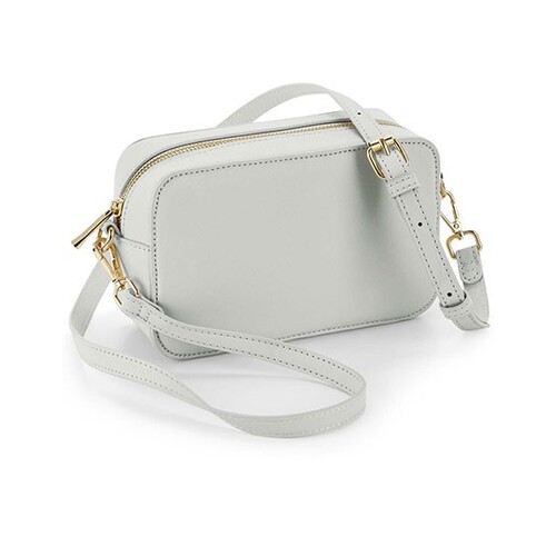 BagBase Boutique Structured Cross Body Bag (Soft Grey, 21 x 13 x 7 cm)