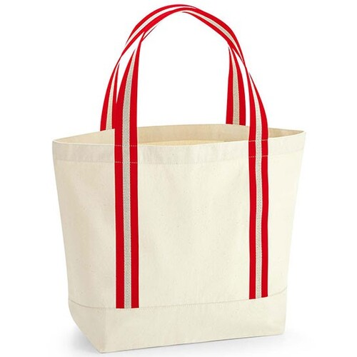 Westford Mill EarthAware® Sac de bateau organique (Natural, Classic Red, 36 x 36 x 16 cm)