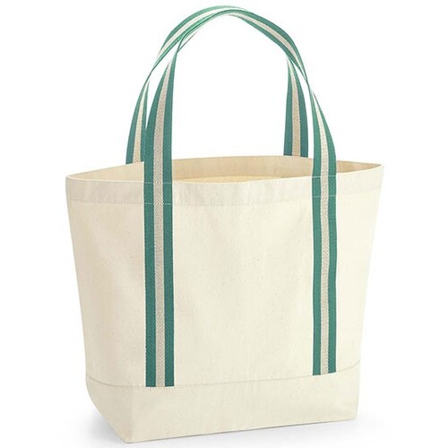 Westford Mill EarthAware® Organic Boat Bag (Natural, Sage Green, 36 x 36 x 16 cm)