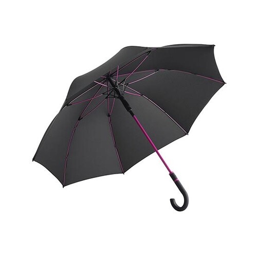 FARE AC Midsize Stick Umbrella FARE® Style (Black, Magenta, Ø 112 cm)