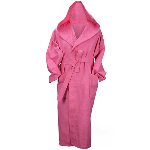 ARTG Robezz® Robe de bain gaufrée avec capuche (Pink, S/M)