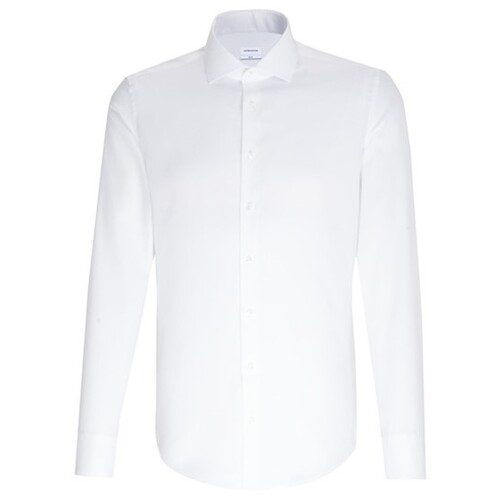 Seidensticker Camisa Hombre Slim Fit Oxford Manga Larga (White, 44)