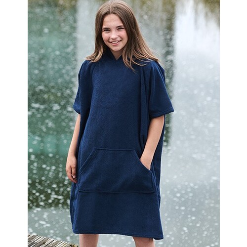 Towel City Kids' Towelling Poncho (Navy, 3/5 years)