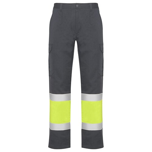 Roly Workwear Pantalones Naos (Lead 23, Fluor Yellow 221, 40)