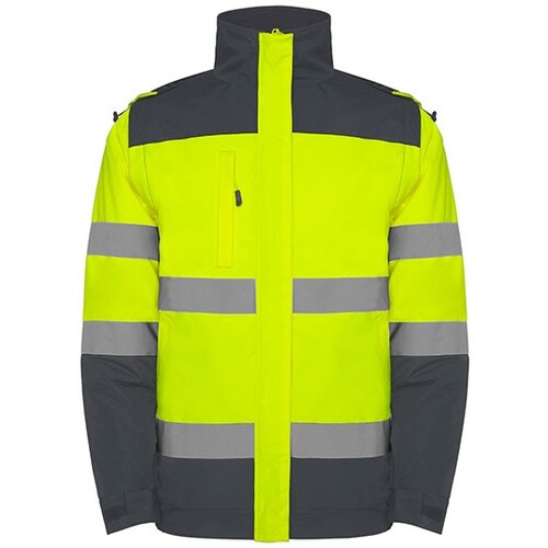 Roly Workwear Epsylon Parka (Lead 23, Fluor Yellow 221, 3XL)